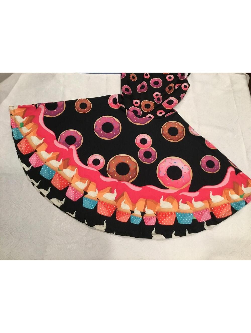 Doughnuts Donuts and Cupcakes Skater Dress no pockets Cowcow NWOT